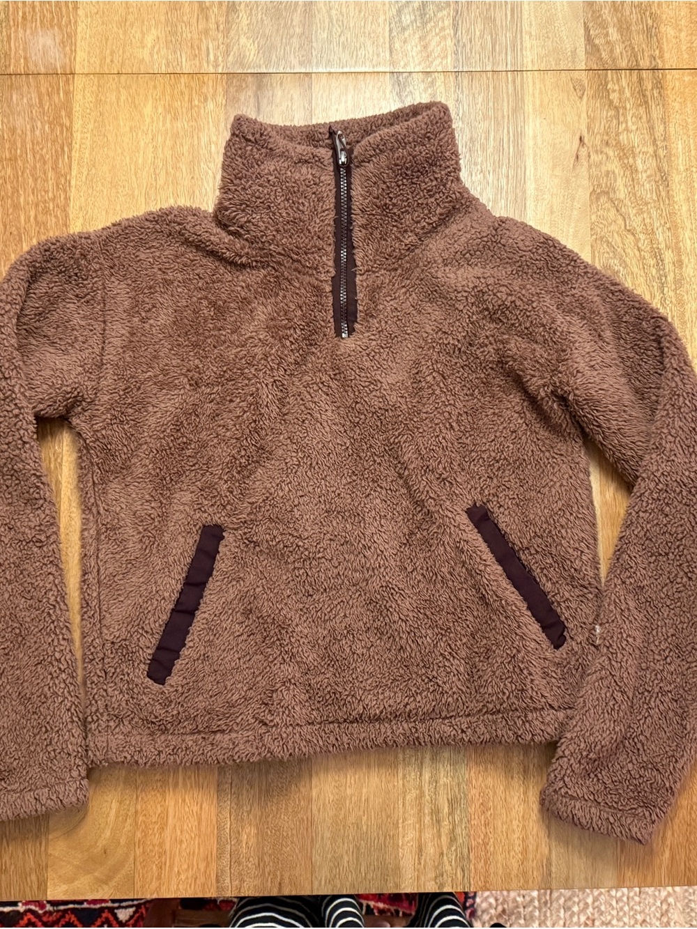 Women’s North Face Cozy Half-Zip Thick Fleece Pullover Jacket - champagne pink